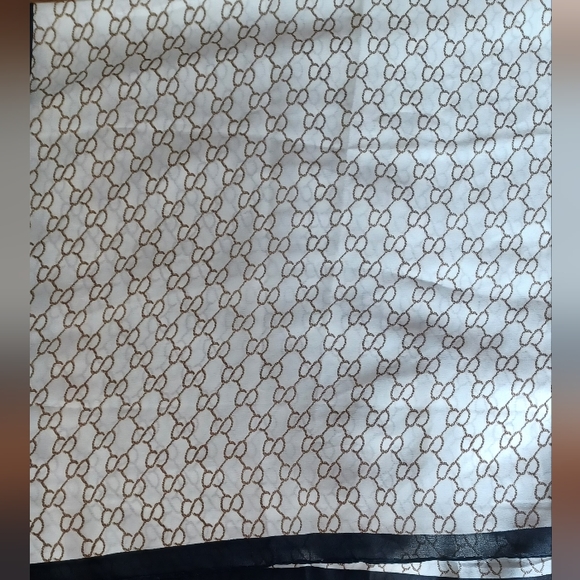 Large Italian silk wrap Gucci Style scarf - Picture 4 of 4